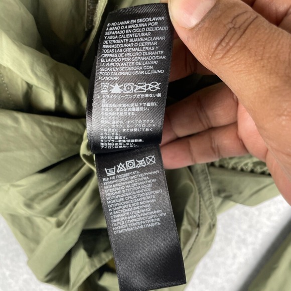 The North Face Jacket Girls Large Green Windwall Windbreaker Coat Full Zip - Picture 14 of 16